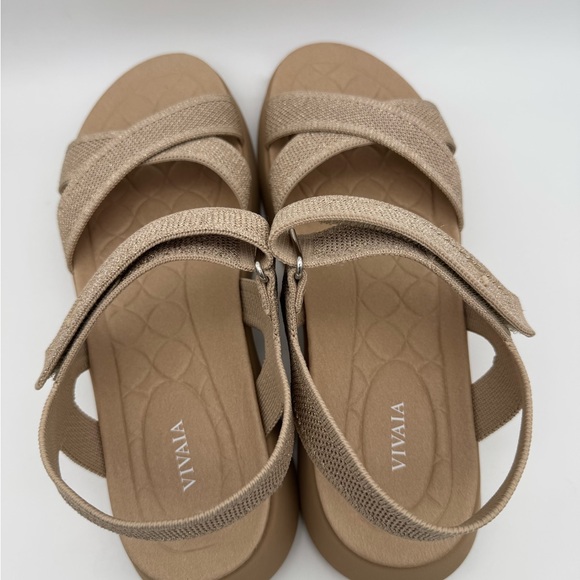 Vivaia Kiara Sport Wedge Platform Sandals Golden Almond Women's EU 43 / US 11 - Picture 5 of 8